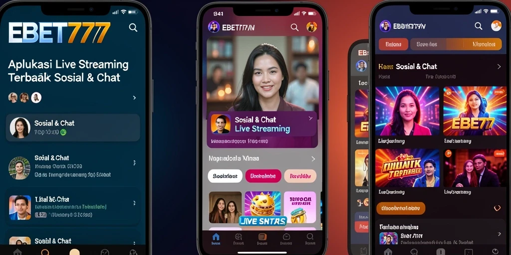 Antarmuka EBET777 yang menarik dan interaktif untuk Live Streaming.