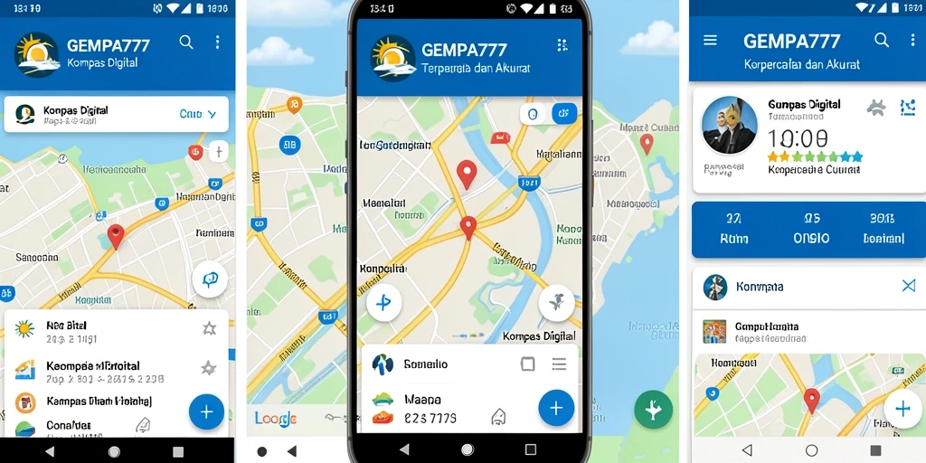 Antarmuka intuitif dari aplikasi Kompas Digital GEMPA777.