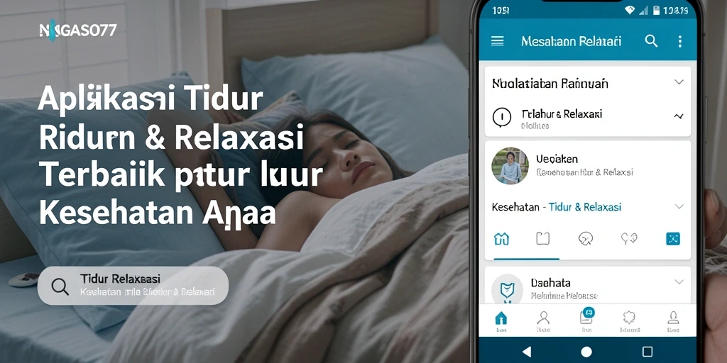 Tampilan antarmuka NGASO77 yang menenangkan untuk tidur dan relaksasi.