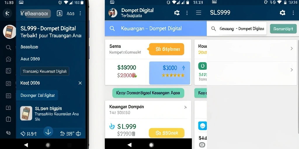 Antarmuka SL999 yang modern dan intuitif untuk Dompet Digital.