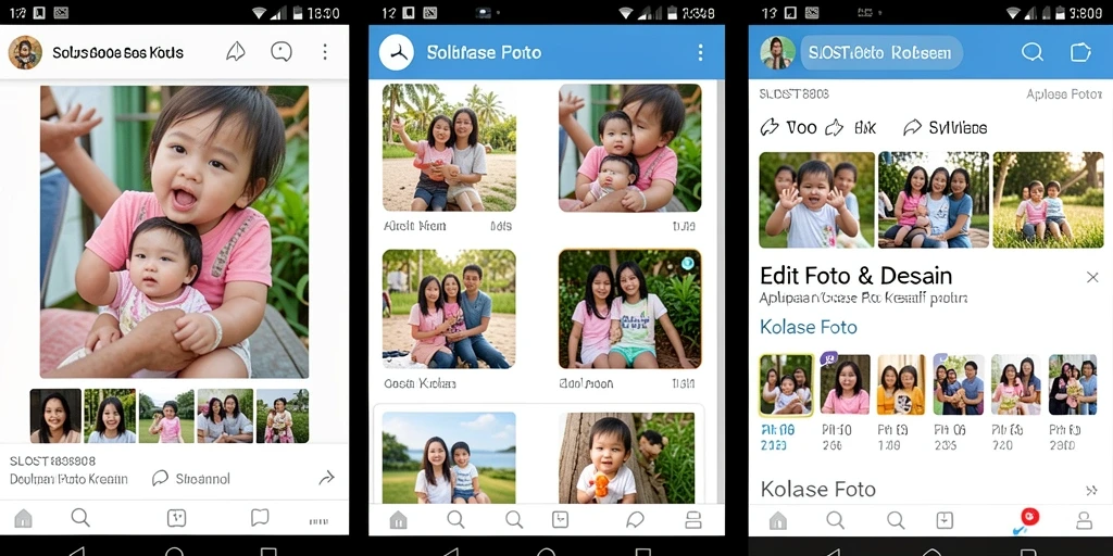 Antarmuka pengguna SLOST8808 untuk kolase foto yang menarik.