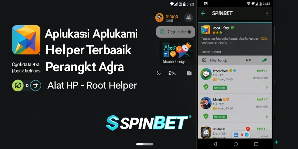 Tampilan antarmuka SPINBET yang user-friendly dan fungsionalitas Root Helper.