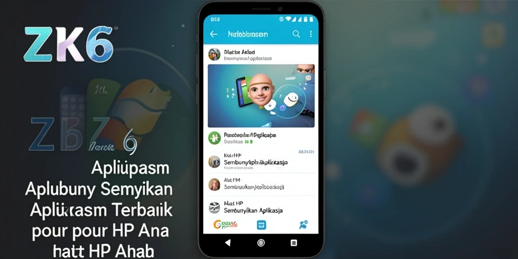 Antarmuka ZK6 untuk menyembunyikan aplikasi dengan mudah.
