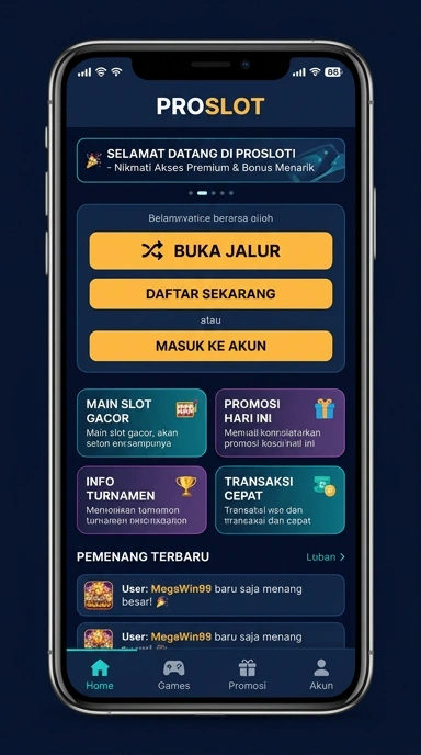 Tampilan link alternatif proslot
